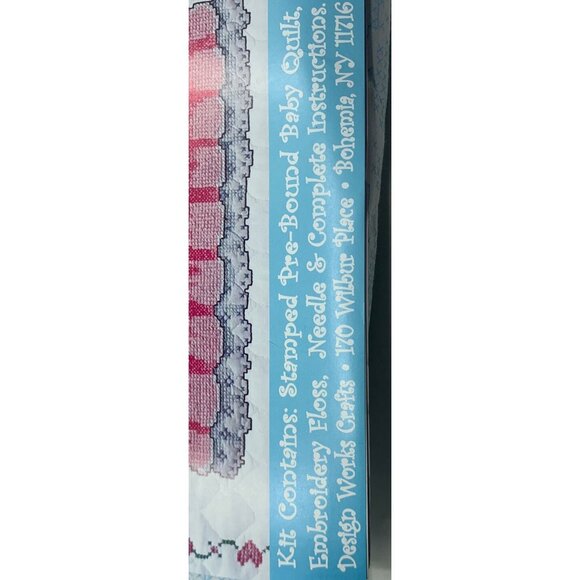 Tobin baby Quilt Cross Stitch Kit-36x43” T21701 NOS praying girl kitten rabbit - Picture 4 of 11